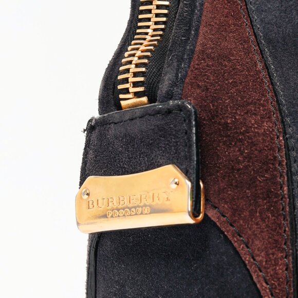Burberry Prorsum Orchard Black Currant and Plum Suede Stripes Bag - Picture 8 of 16
